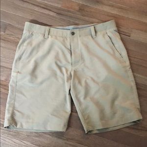 Men Under Armor Golf Shorts Khaki Tan Size 36